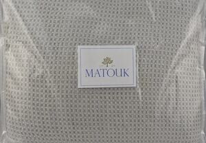 Matouk Chatham Waffle 100% Cotton KING Bed Blanket Silver/Free Shipping!